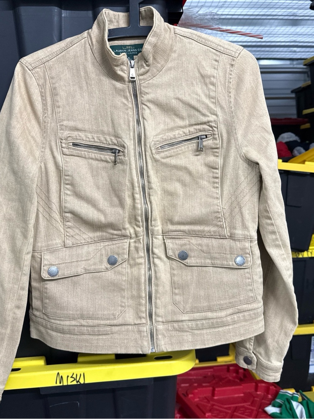 Lauren Ralph Lauren Sand Utility Zip Jacket